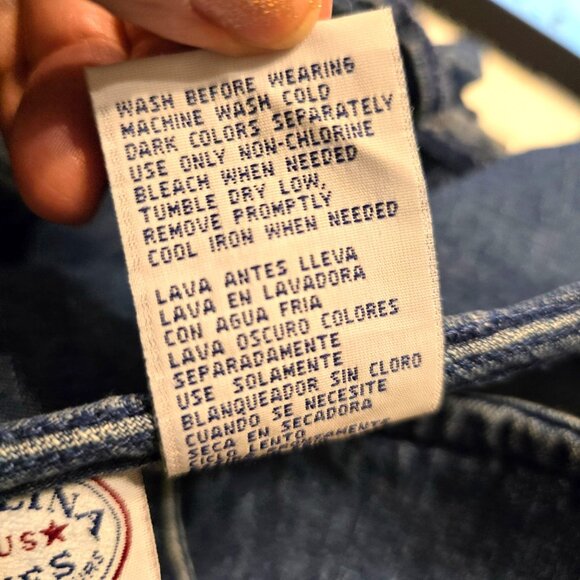 Vtg Carolina Blues Plus 16W Denim Skort Ruffled Hem & Front Pockets 100% Cotton - Picture 8 of 8